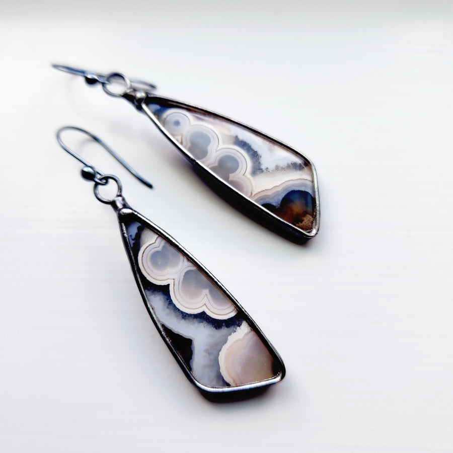 SOLD - Funky Ocean Jasper Earrings