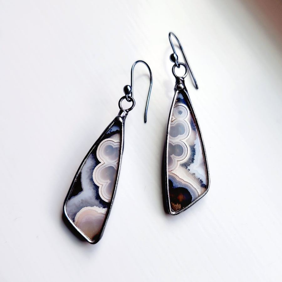 SOLD - Funky Ocean Jasper Earrings