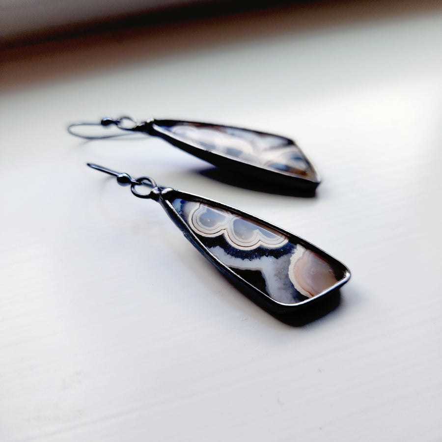 SOLD - Funky Ocean Jasper Earrings