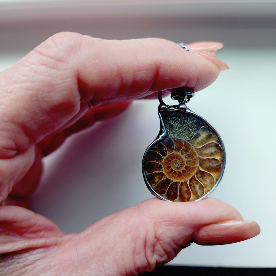 SOLD - Prehistoric Ammonite Pendant