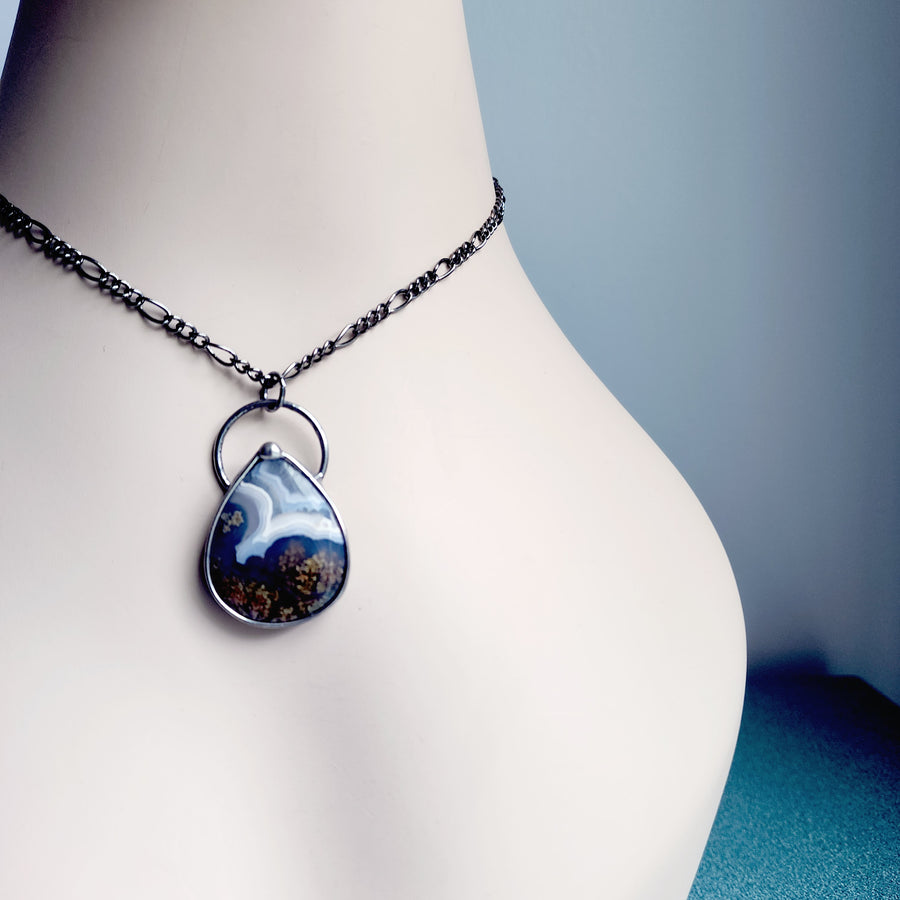SOLD - Unique Moss Agate Pendant Necklace