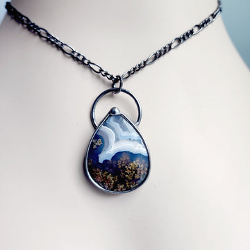 SOLD - Unique Moss Agate Pendant Necklace