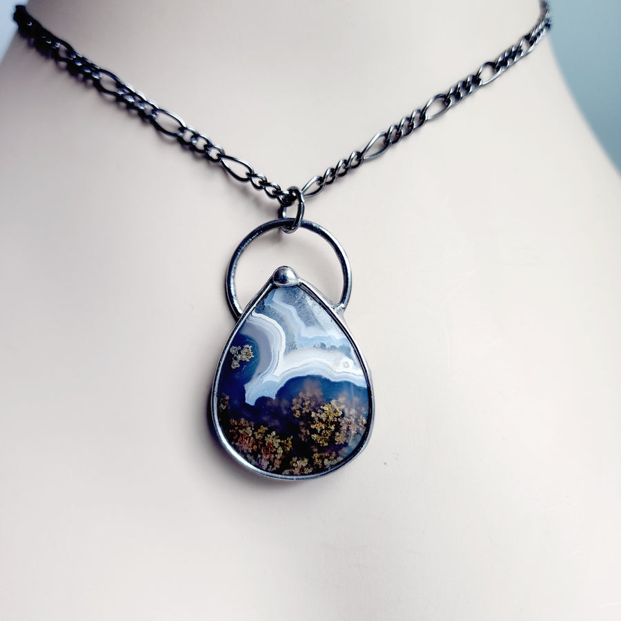 SOLD - Unique Moss Agate Pendant Necklace
