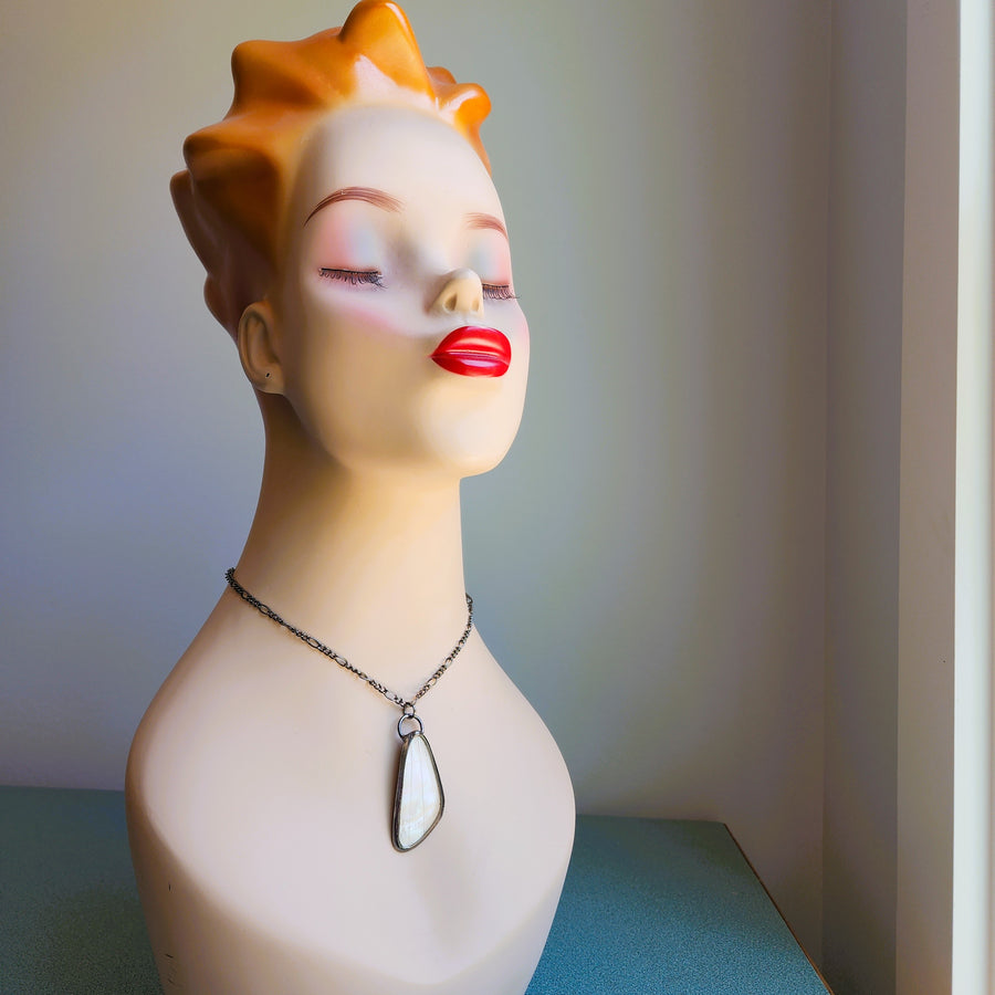 Large Mother of Pearl Pendant Necklace