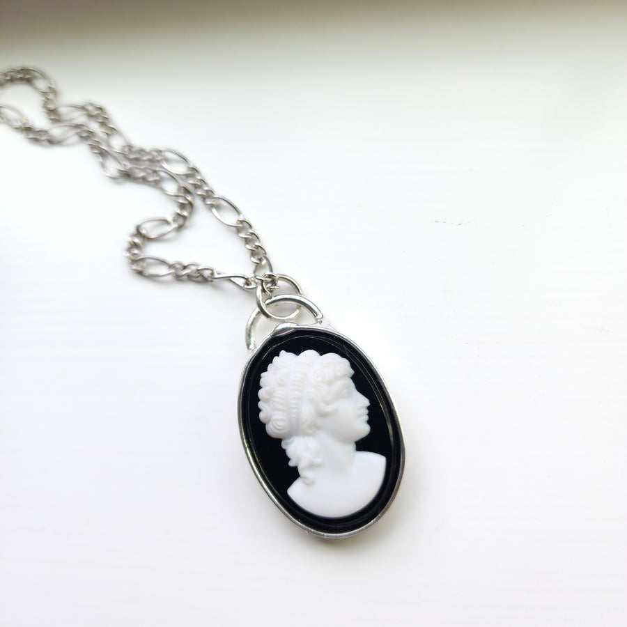 Cameo Pendant Necklace, Quality Czech Glass, Vintage Limited Stock