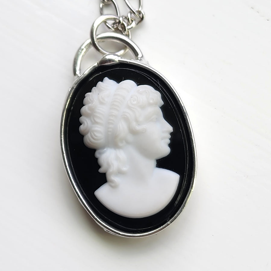 Cameo Pendant Necklace, Quality Czech Glass, Vintage Limited Stock