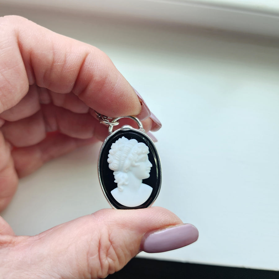 Cameo Pendant Necklace, Quality Czech Glass, Vintage Limited Stock
