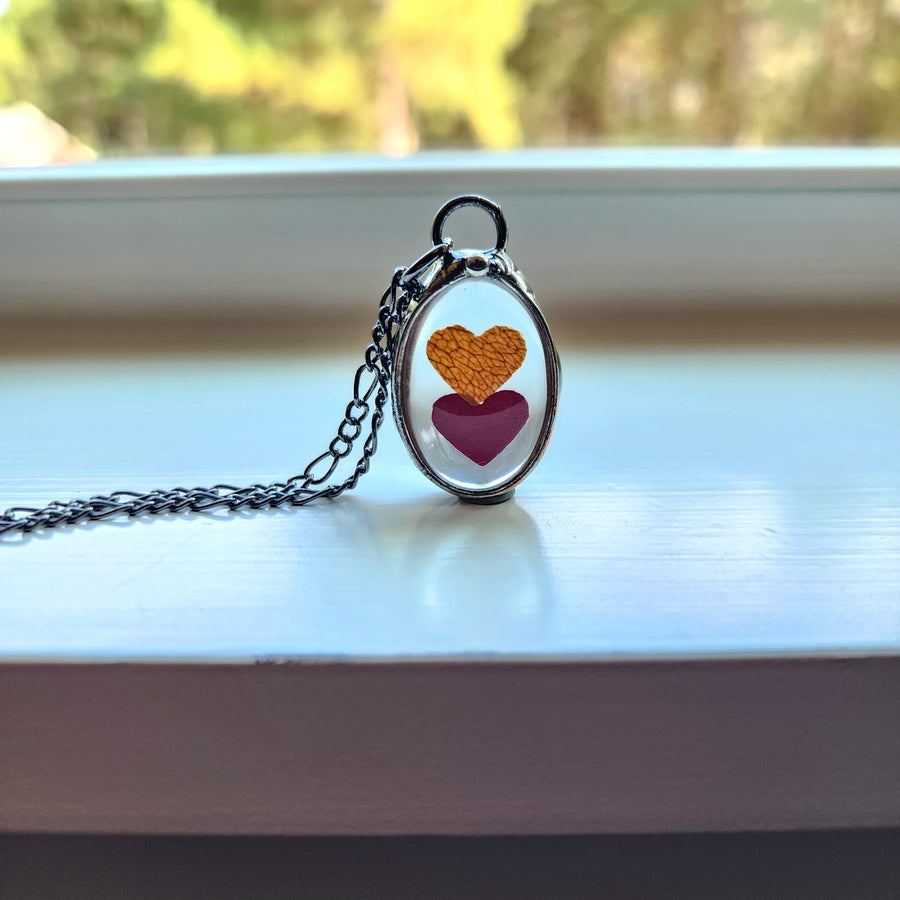 SOLD - Double Real Rose Petal Hearts