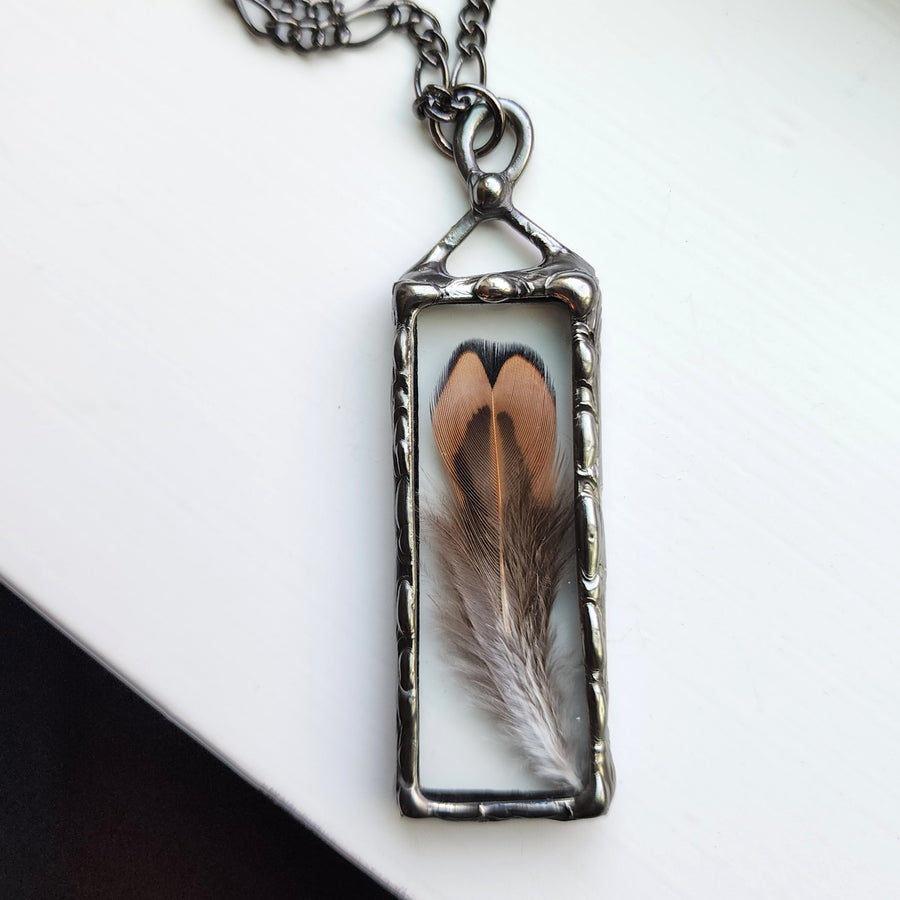 SOLD - Feather Pendant Necklace