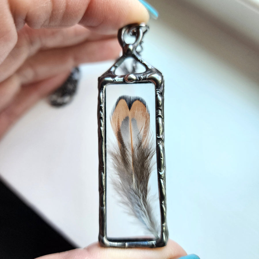 SOLD - Feather Pendant Necklace
