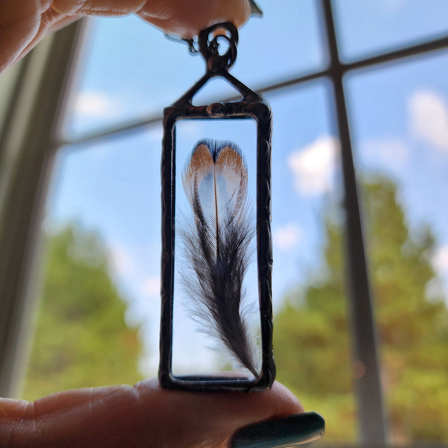 SOLD - Feather Pendant Necklace