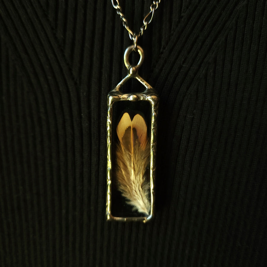 SOLD - Feather Pendant Necklace