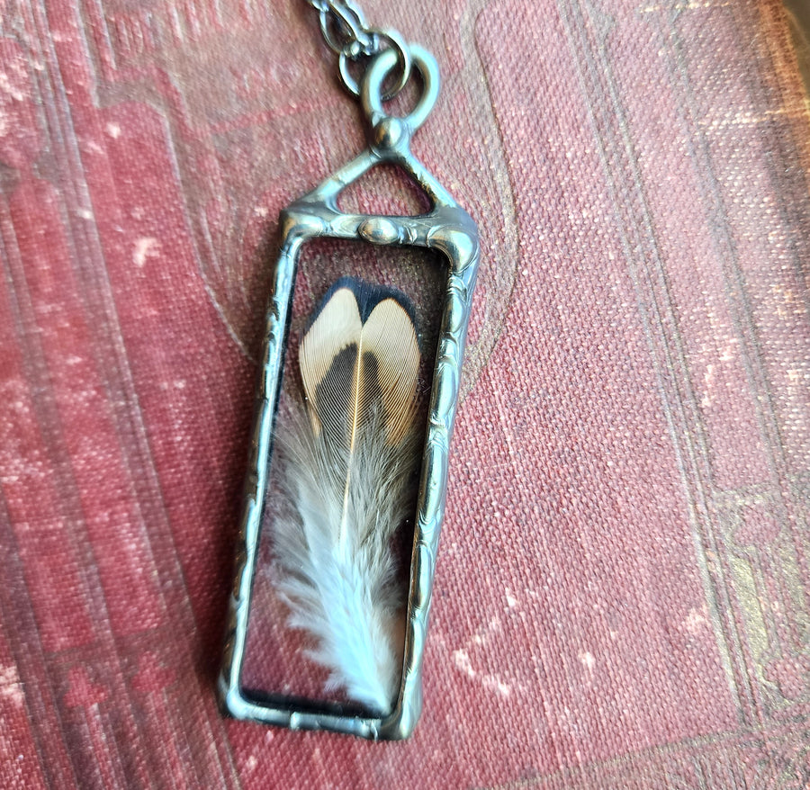 SOLD - Feather Pendant Necklace