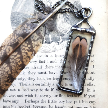 SOLD - Feather Pendant Necklace