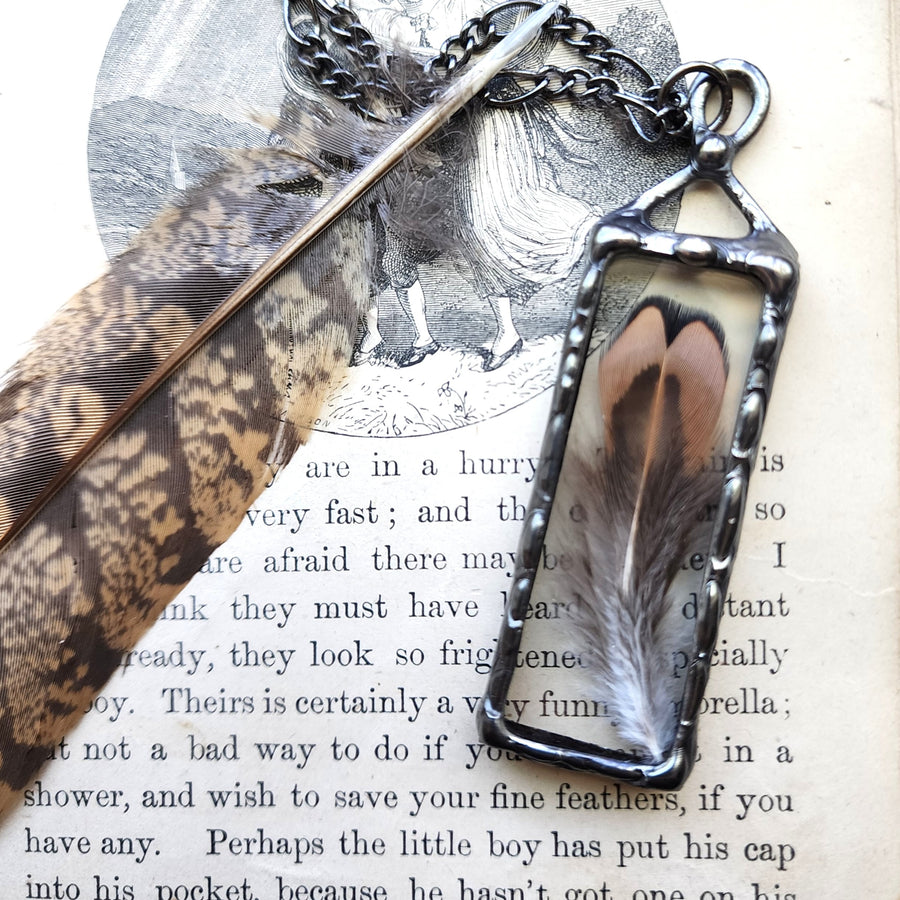 SOLD - Feather Pendant Necklace