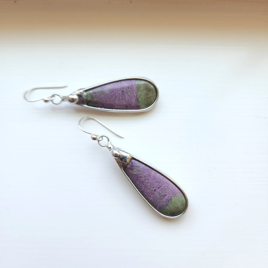SOLD - Purple Jasper Earrings
