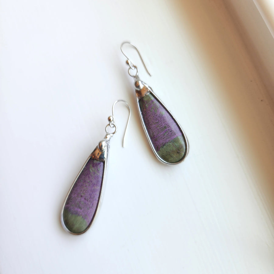 SOLD - Purple Jasper Earrings