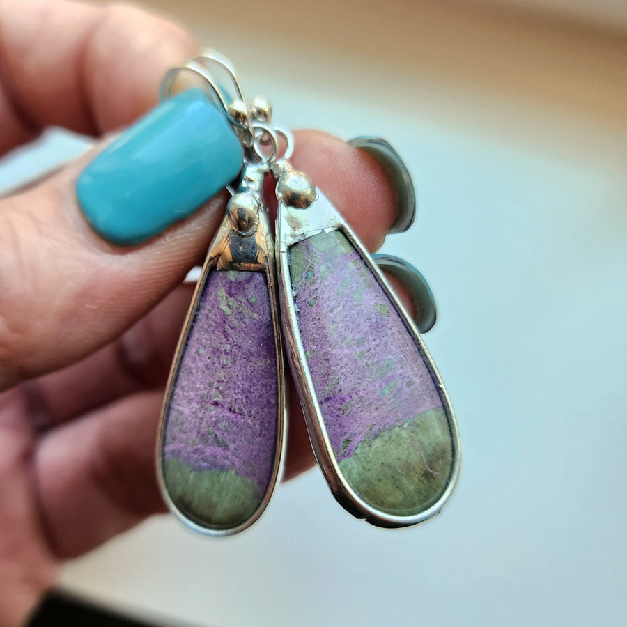 SOLD - Purple Jasper Earrings