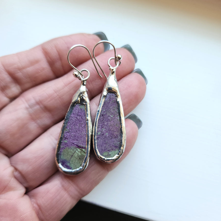SOLD - Purple Jasper Earrings