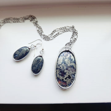 Marcasite Earrings & Necklace Jewelry Set