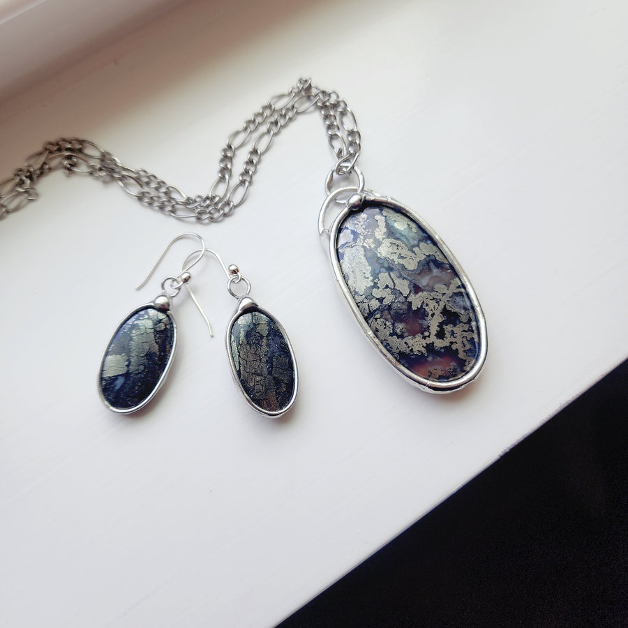 Marcasite Earrings & Necklace Jewelry Set
