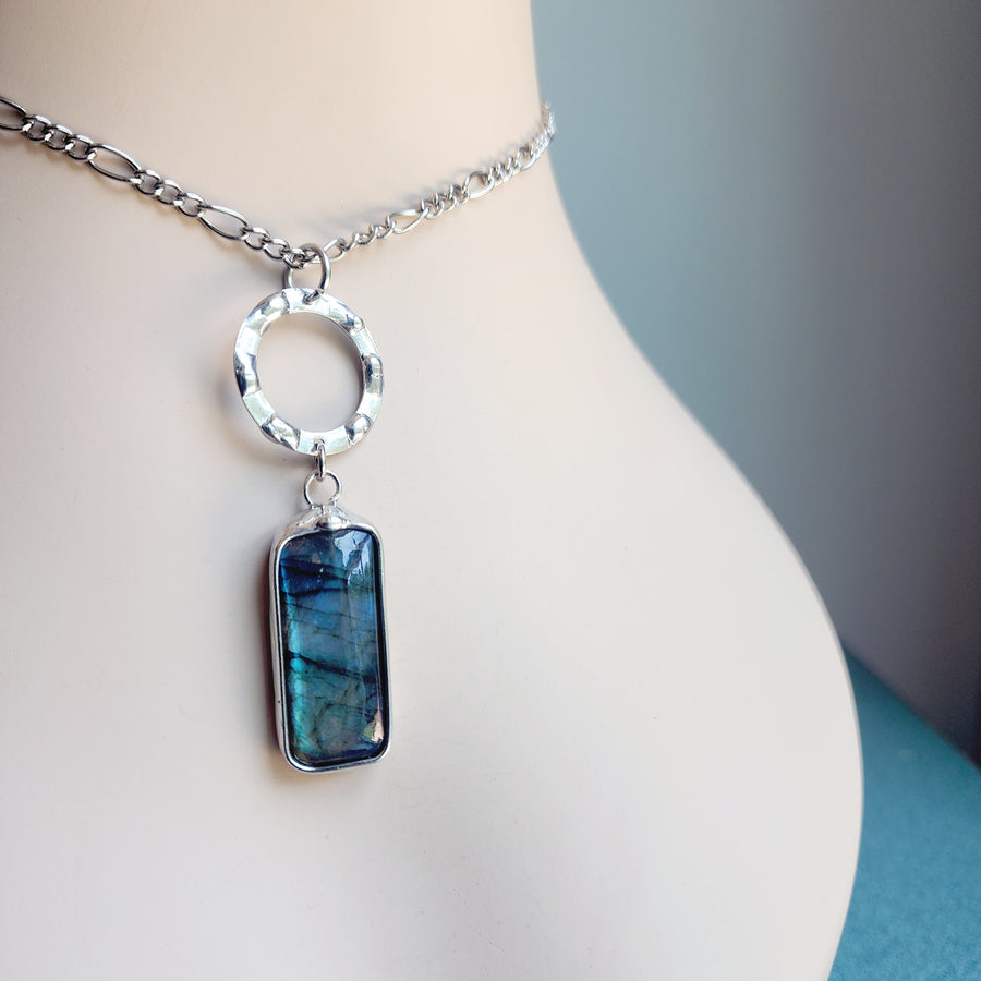 Blue Labradorite Pendant Necklace