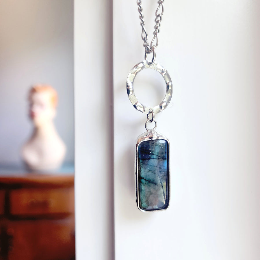 Blue Labradorite Pendant Necklace