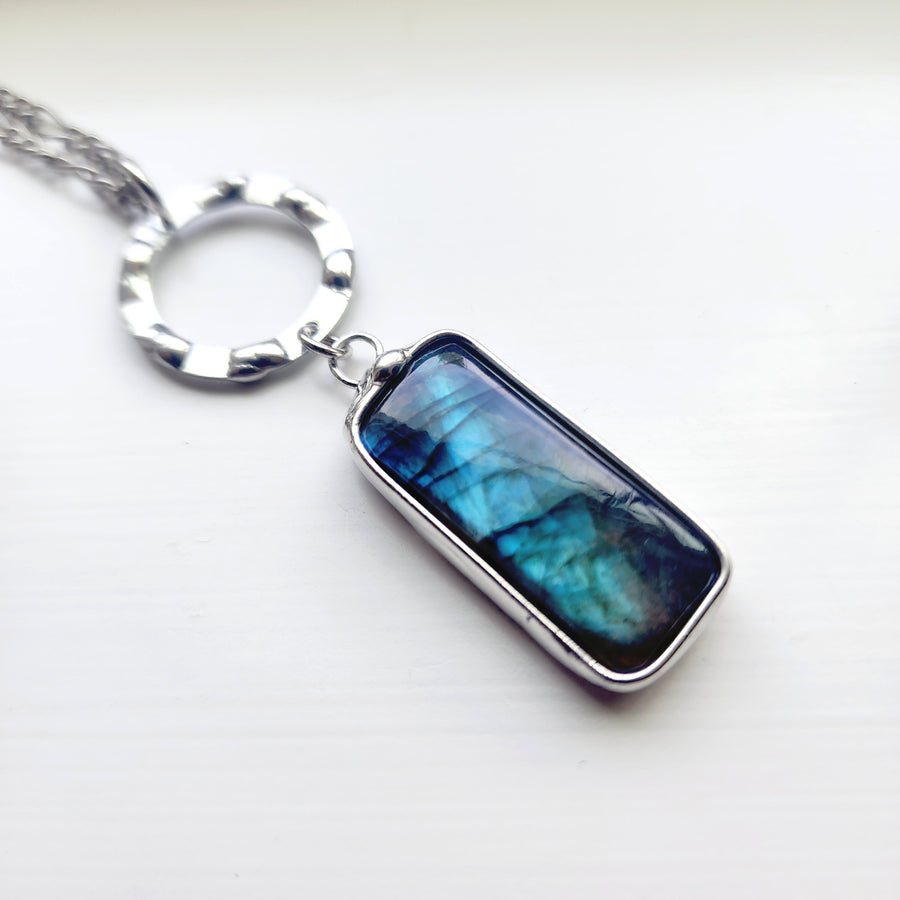 Blue Labradorite Pendant Necklace
