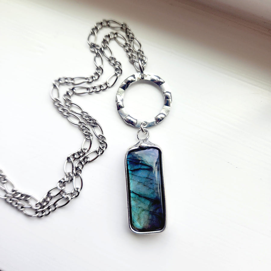 Blue Labradorite Pendant Necklace