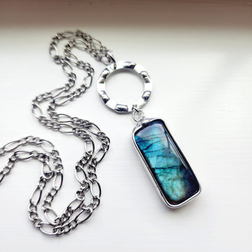 Blue Labradorite Pendant Necklace