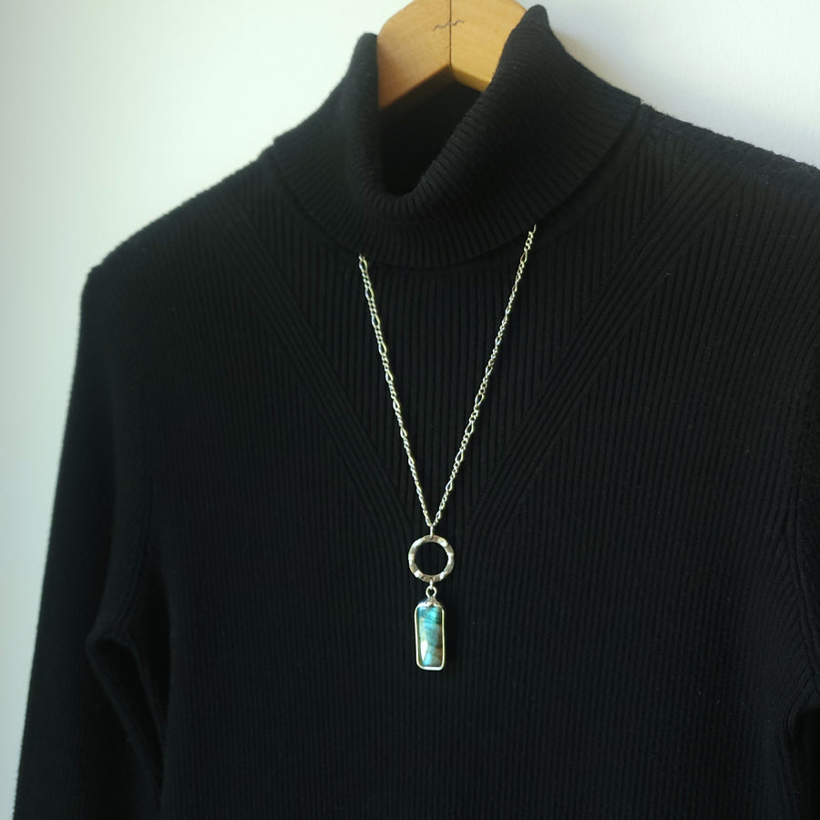 Blue Labradorite Pendant Necklace
