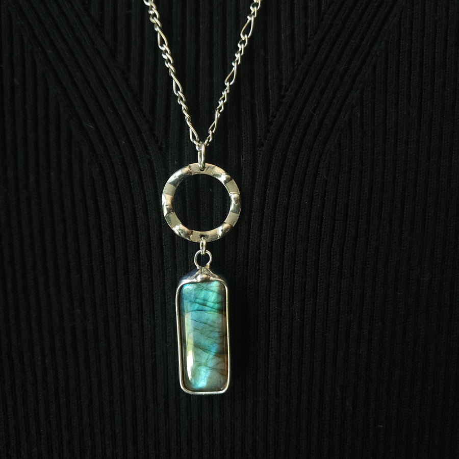 Blue Labradorite Pendant Necklace