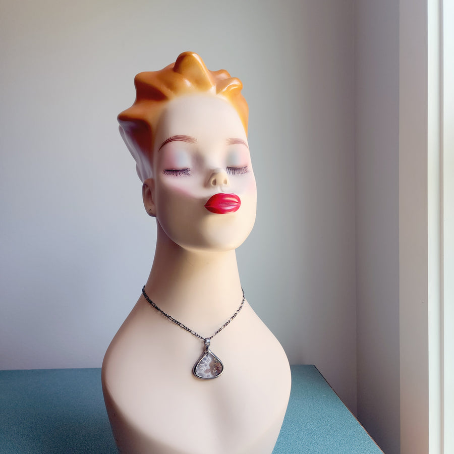 Moss Agate Pendant Necklace