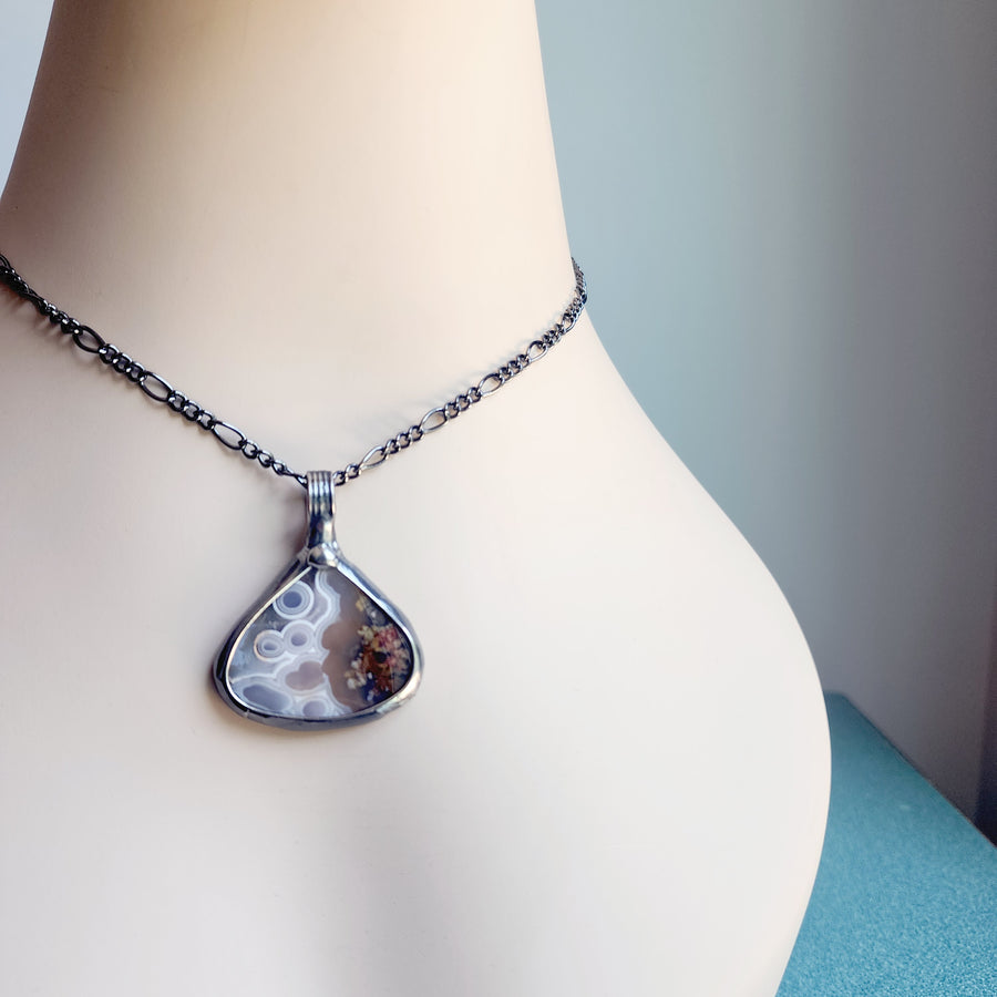 Moss Agate Pendant Necklace