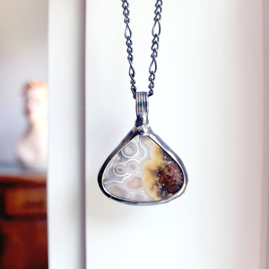 Moss Agate Pendant Necklace