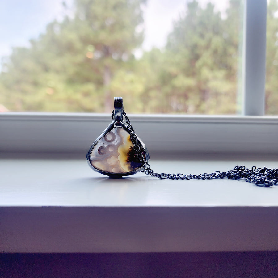 Moss Agate Pendant Necklace