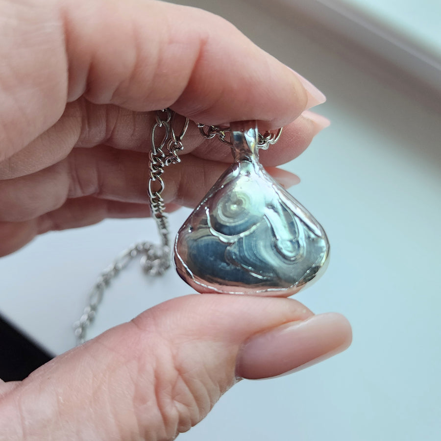 SOLD - Agate Doublet Pendant: Clouds in the Sky Necklace for Women