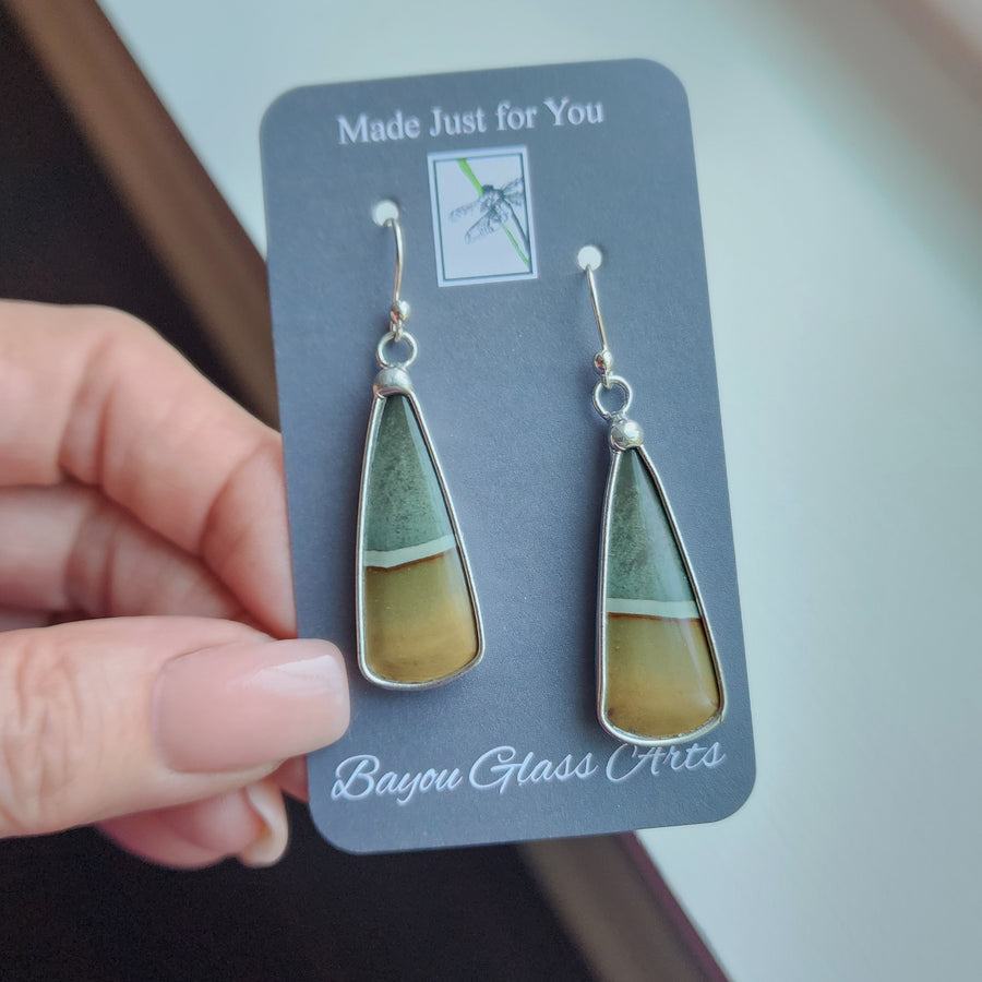 SOLD - Jasper Earrings, Sterling Silver Ear Wires