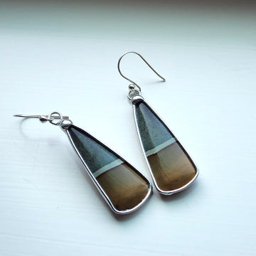 SOLD - Jasper Earrings, Sterling Silver Ear Wires
