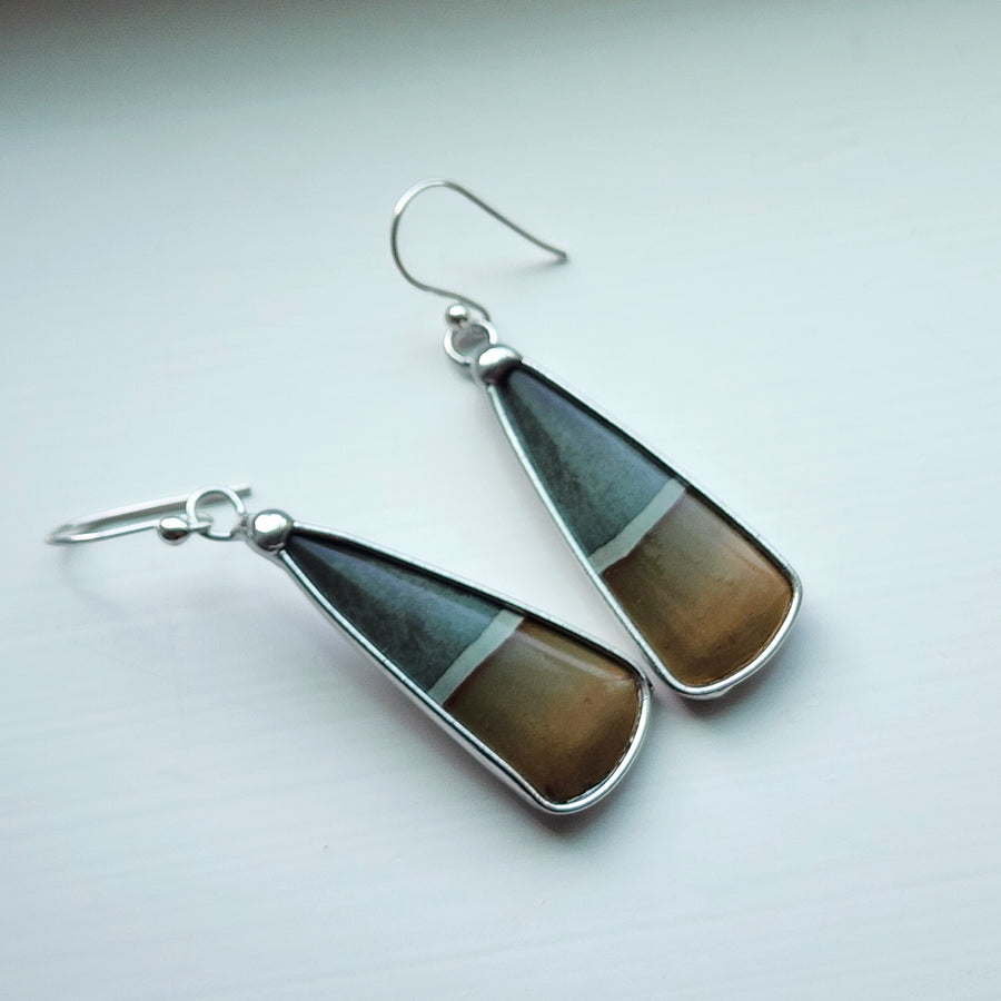 SOLD - Jasper Earrings, Sterling Silver Ear Wires