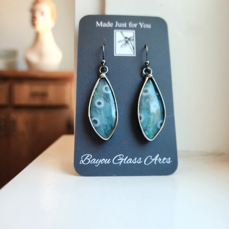 Ocean Agate Doublet Earrings, Earrings for Women