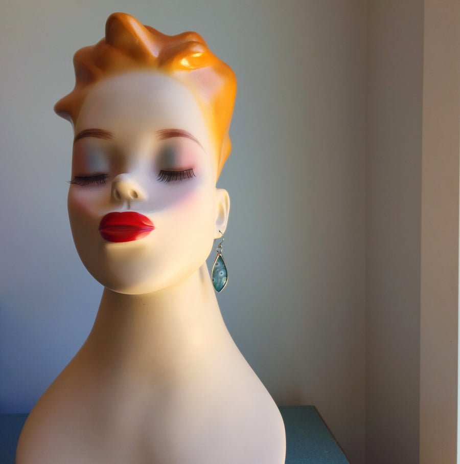 Ocean Agate Doublet Earrings, Earrings for Women