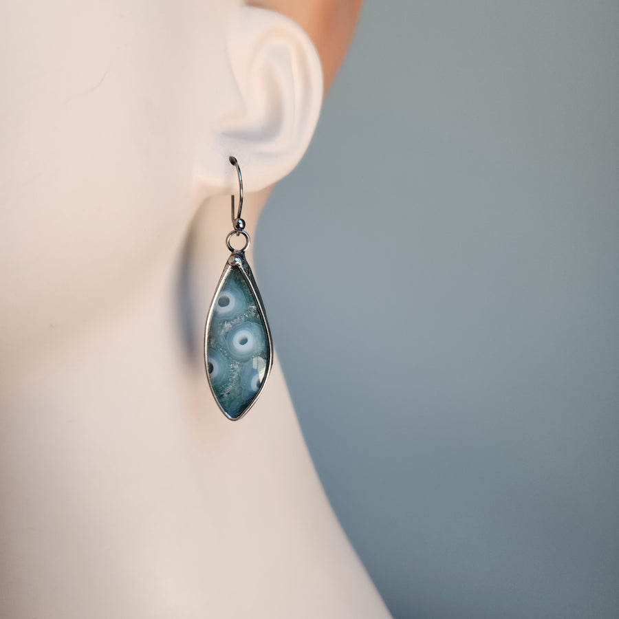 Ocean Agate Doublet Earrings, Earrings for Women