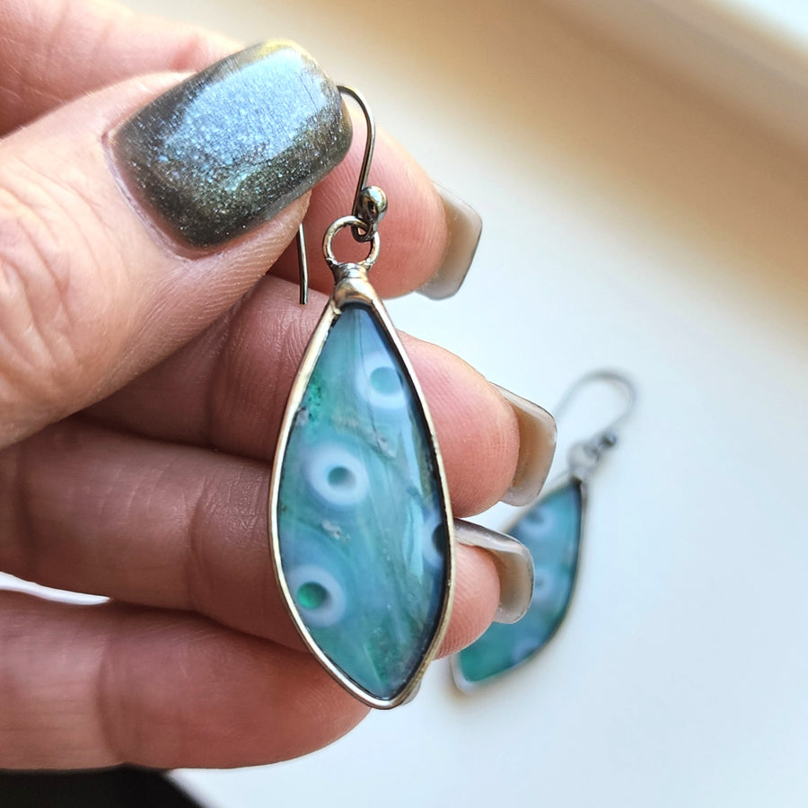 Ocean Agate Doublet Earrings, Earrings for Women
