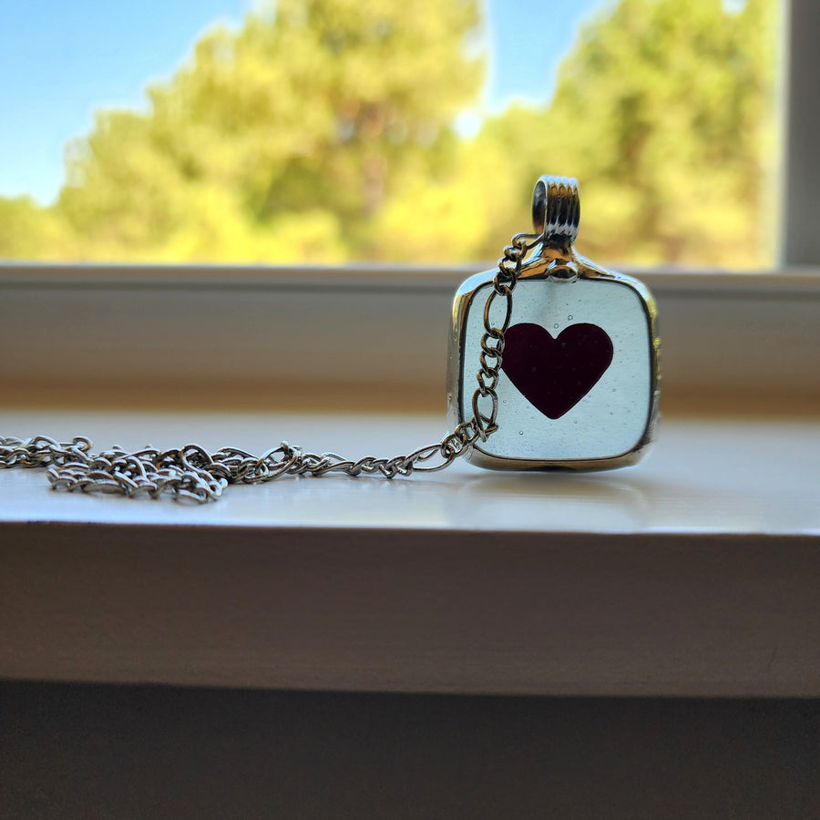 Glow in the Dark Heart Pendant Necklace