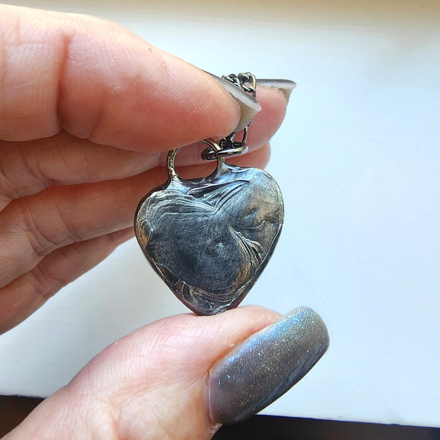 Ocean Jasper Heart Pendant Necklaces, Choice of Two