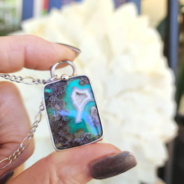 Moss Agate Doublet Pendant Necklace