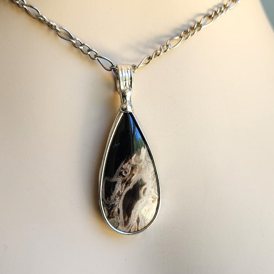 Petrified Palm Wood Pendant Necklace