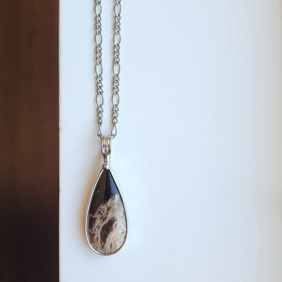 Petrified Palm Wood Pendant Necklace