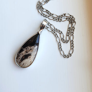 Petrified Palm Wood Pendant Necklace